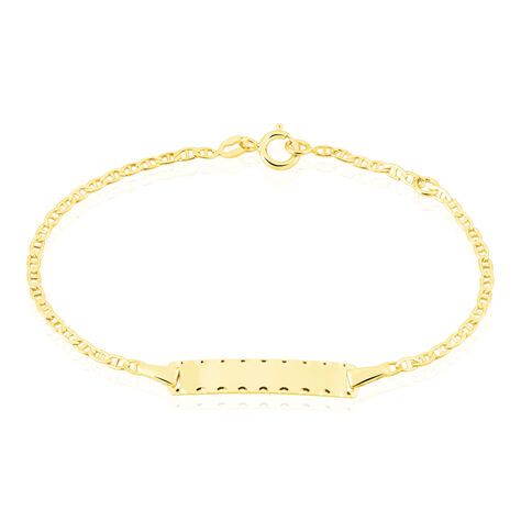 Bracelet Identité Esta Maille Forçat Or Jaune - Bracelets Communion Enfant | Histoire d’Or