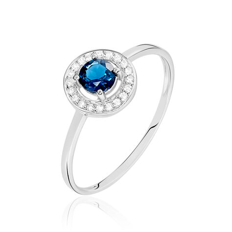 Bague Priscillya Or Blanc Topaze Et Oxyde De Zirconium - Bagues solitaires Femme | Histoire d’Or