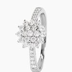 Bague Chouchana Ld Platine Blanc Diamant Synth&eacute;tique - Bagues avec pierre Femme | Histoire d&rsquo;Or