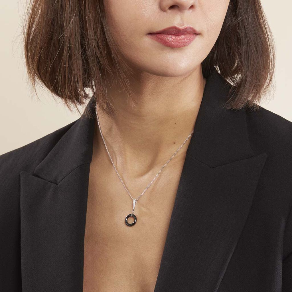 Collier Delphinia Argent Blanc Oxyde De Zirconium - Colliers fantaisie Femme | Histoire d’Or