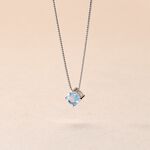 Collier Solitaire Argent Blanc Rio Santa Teresa Oxyde De Zirconium - Colliers fantaisie Femme | Histoire d&rsquo;Or