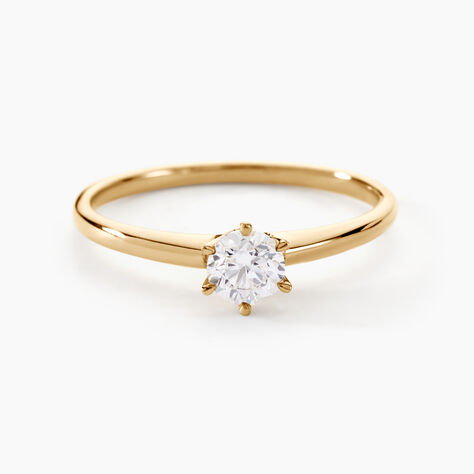 Bague Solitaire Samantha Or Jaune Diamant - Bagues solitaires Femme | Histoire d’Or