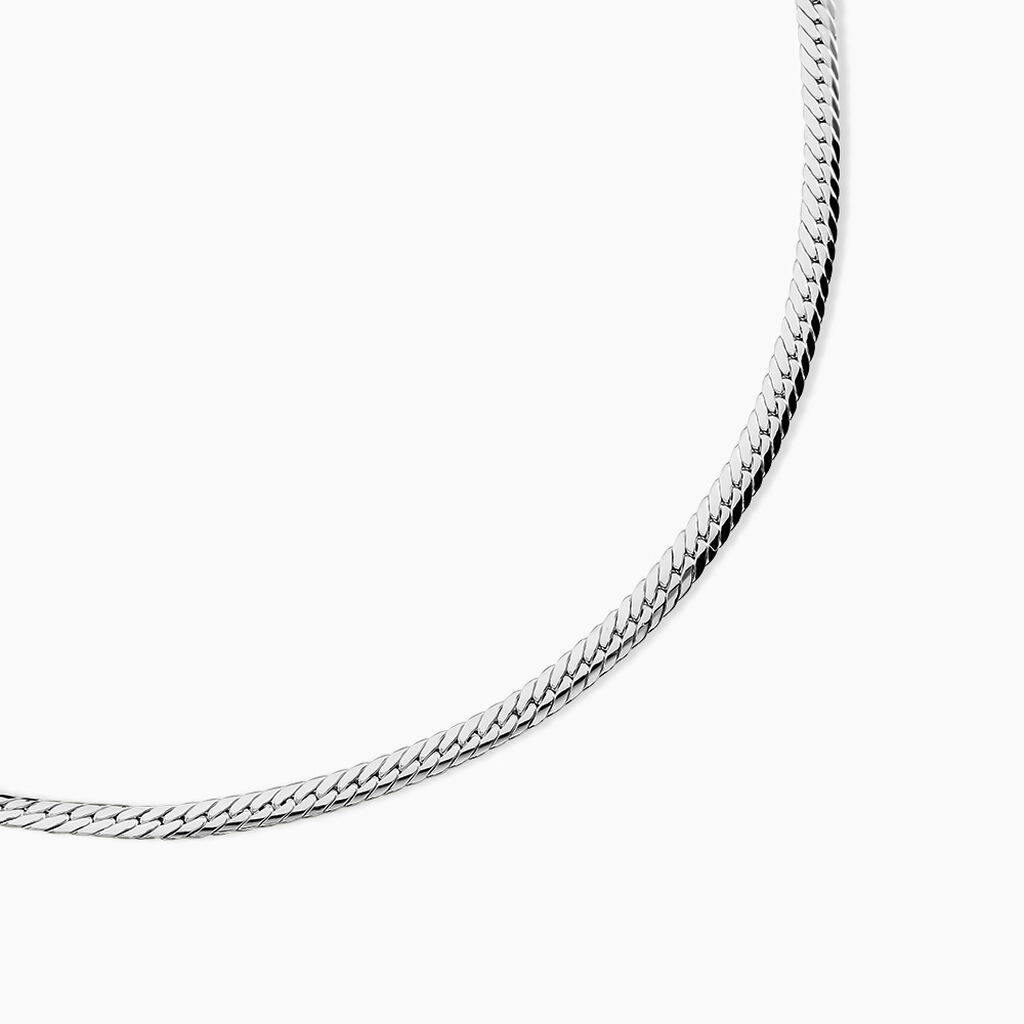 Collier Izel Maille Anglaise Or Blanc - Chaines Femme | Histoire d&rsquo;Or