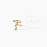 Boucle D'oreille Puce Unitaire Jodoca Or Jaune Oxyde De Zirconium - Piercings d'oreilles Femme | Histoire d&rsquo;Or