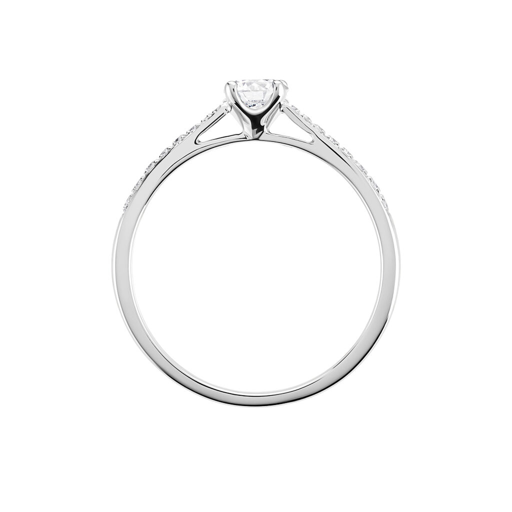 Bague Solitaire Hemera Or Blanc Diamant Synthetique - Bagues solitaires Femme | Histoire d’Or