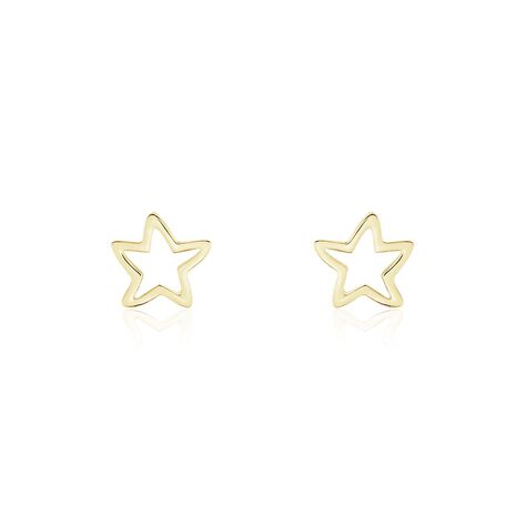 Boucles D'oreilles Puces Alphonsine Etoile De Mer Or Jaune - Clous d'oreilles Femme | Histoire d’Or
