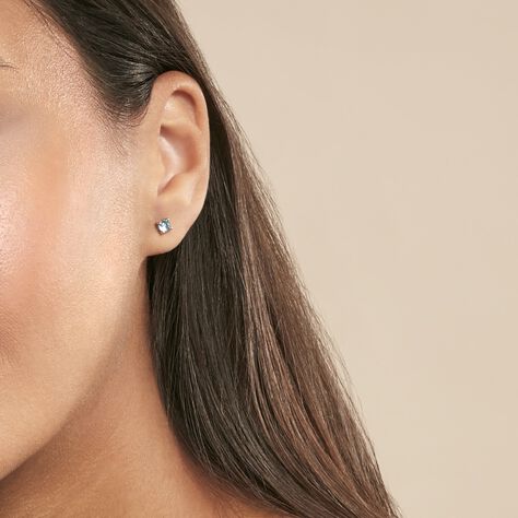 Boucles D'oreilles Puces Rio Santa Teresa Argent Blanc Oxyde - Boucles d'oreilles fantaisie Femme | Histoire d’Or