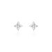 Boucles D'oreilles Puces Winter Flower Or Blanc Oxyde De Zirconium - Clous d'oreilles Femme | Histoire d’Or