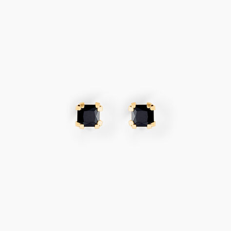 Boucles D'oreilles Puces Doreen Carre Or Jaune Oxyde De Zirconium - Clous d'oreilles Femme | Histoire d’Or