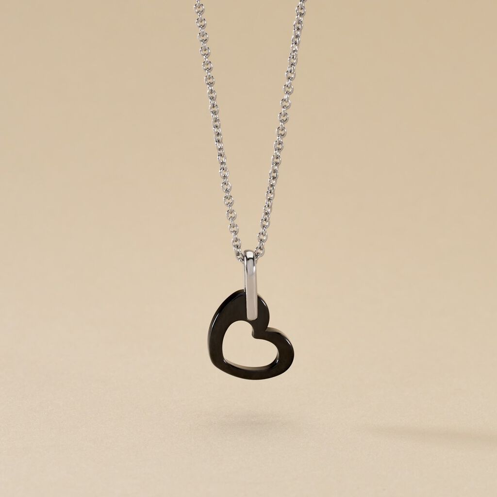 Collier Sumeyra Argent Blanc C&eacute;ramique Et Oxyde De Zirconium - Colliers fantaisie Femme | Histoire d&rsquo;Or