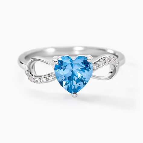 Bague Atieno Argent Blanc Oxyde De Zirconium - Bagues Coeur Femme | Histoire d’Or