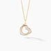 Pendentif Coeur Penche Double Or Tricolore Oxyde De Zirconium - Pendentifs Femme | Histoire d’Or
