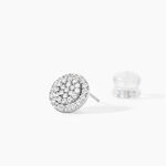 Boucles D'oreilles Puces Classic Or Blanc Oxyde De Zirconium - Clous d'oreilles Femme | Histoire d&rsquo;Or