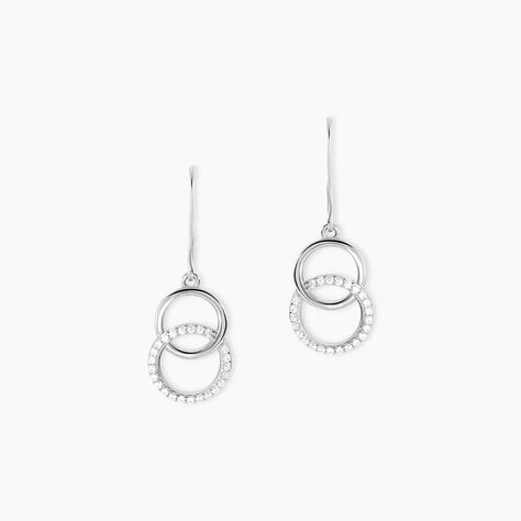 Boucles D'oreilles Pendantes Isabel Argent Blanc Oxyde De Zirconium - Boucles d'oreilles fantaisie Femme | Histoire d’Or