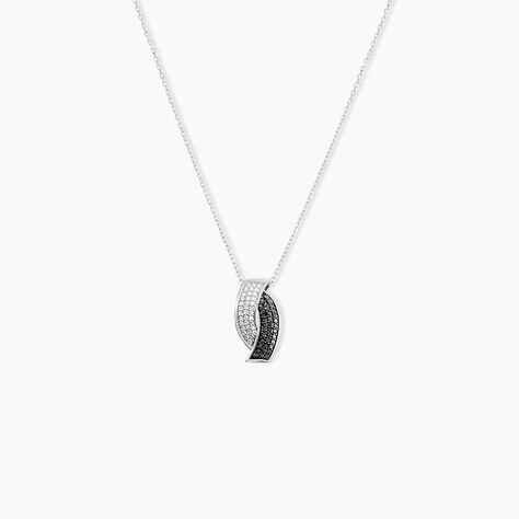 Collier Oia Or Blanc Diamant - Colliers Femme | Histoire d’Or
