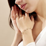 Bracelet Joice Maille Altern&eacute;e Et Godronne Or Bicolore - Bracelets cha&icirc;ne Femme | Histoire d&rsquo;Or