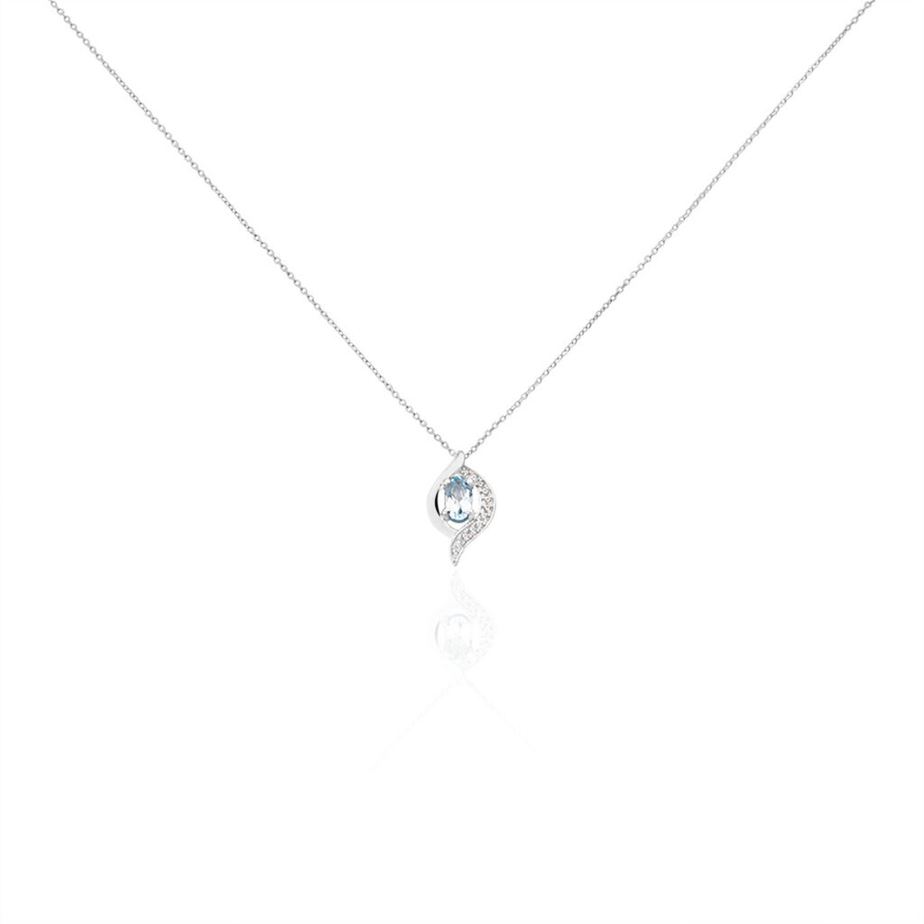 Collier Lydia Or Blanc Topaze Oxyde Oxyde - Colliers Femme | Histoire d’Or