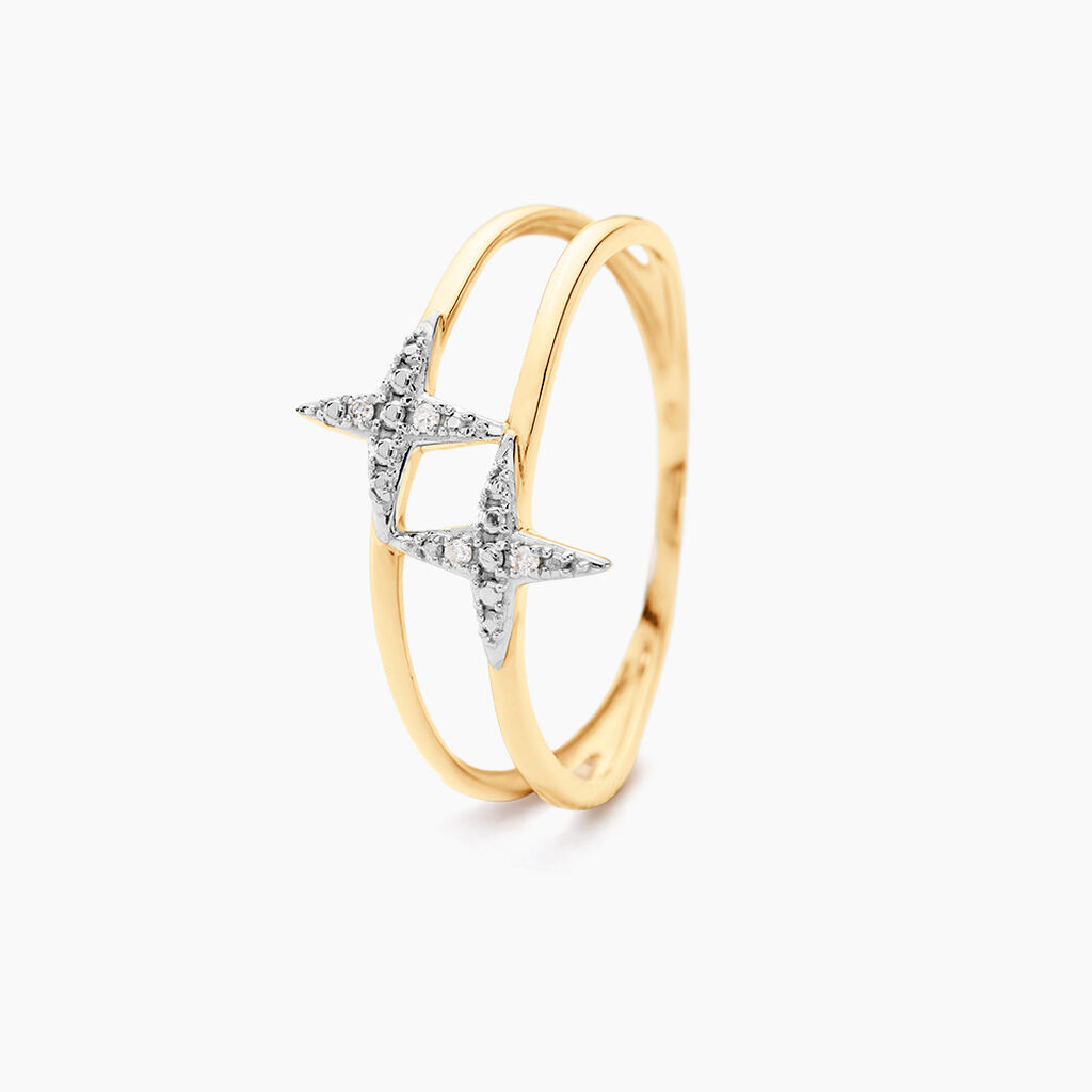 Bague Starlight Or Jaune Diamant - Bagues avec pierre Femme | Histoire d&rsquo;Or