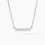 Collier Blitalia Or Blanc Diamant Synth&eacute;tique - Colliers Femme | Histoire d&rsquo;Or