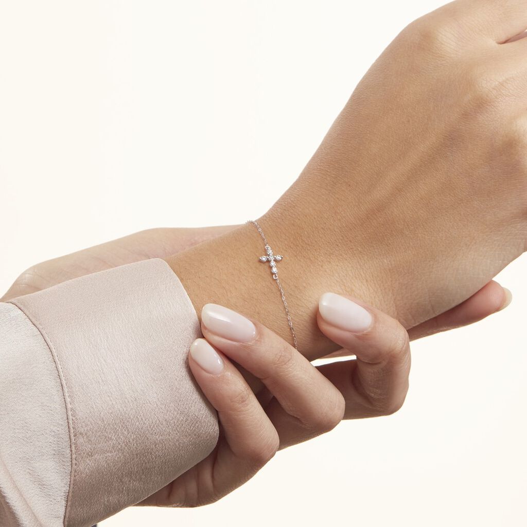 Bracelet Or Blanc Kerem Oxyde - Bracelets Femme | Histoire d’Or