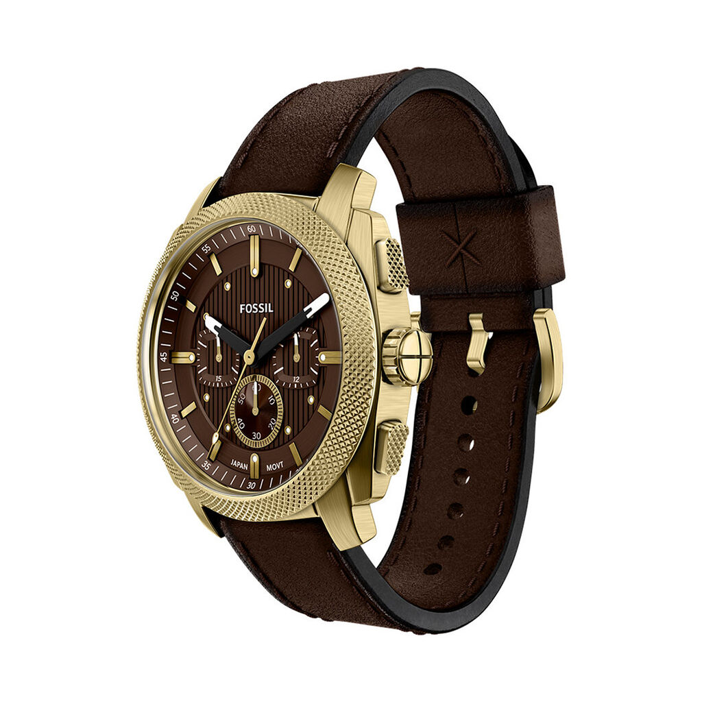 Montre Fossil Machine Marron - F&ecirc;te des p&egrave;res Homme | Histoire d&rsquo;Or