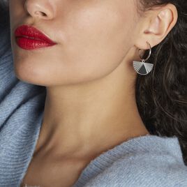 Créoles Acier Blanc Sunshine - Boucles d'oreilles créoles Femme | Histoire d’Or
