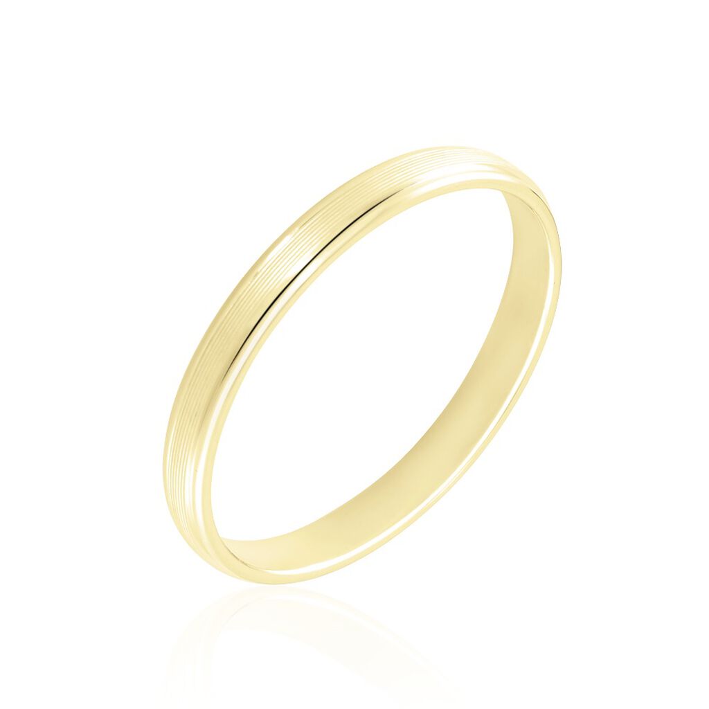 Alliance Zeus Ruban Plat Or Jaune - Alliances Famille | Histoire d’Or