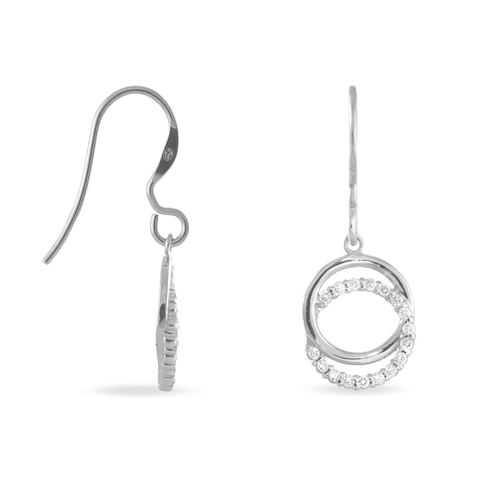 Boucles D'oreilles Pendantes Circus Argent Blanc Oxyde De Zirconium - Boucles d'oreilles fantaisie Femme | Histoire d’Or