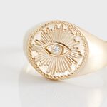 Chevali&egrave;re Gabia Plaqu&eacute; Or Jaune Oxyde De Zirconium - Bagues solitaires Femme | Histoire d&rsquo;Or