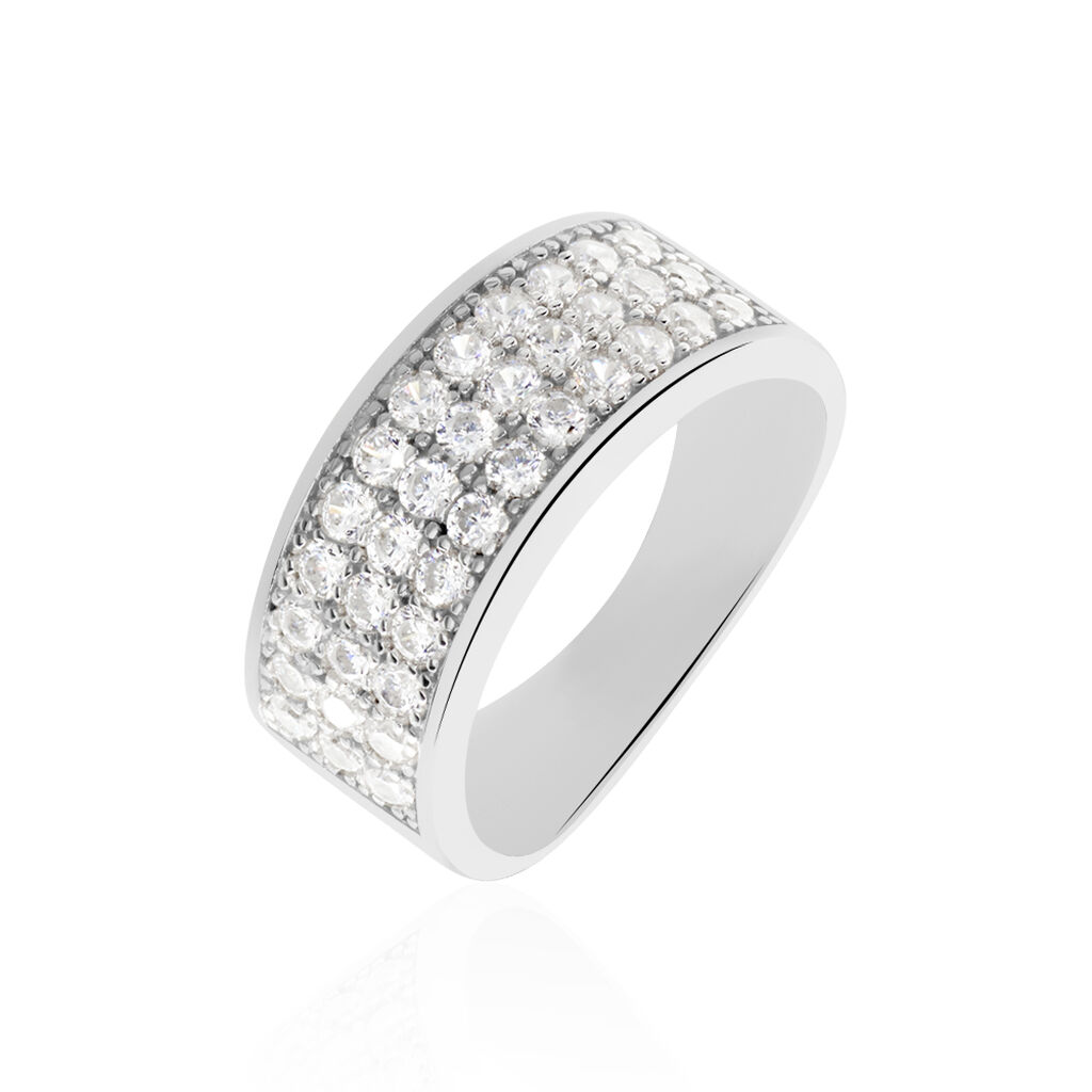 Bague Cecelia Argent Blanc Oxyde De Zirconium - Bagues avec pierre Femme | Histoire d’Or