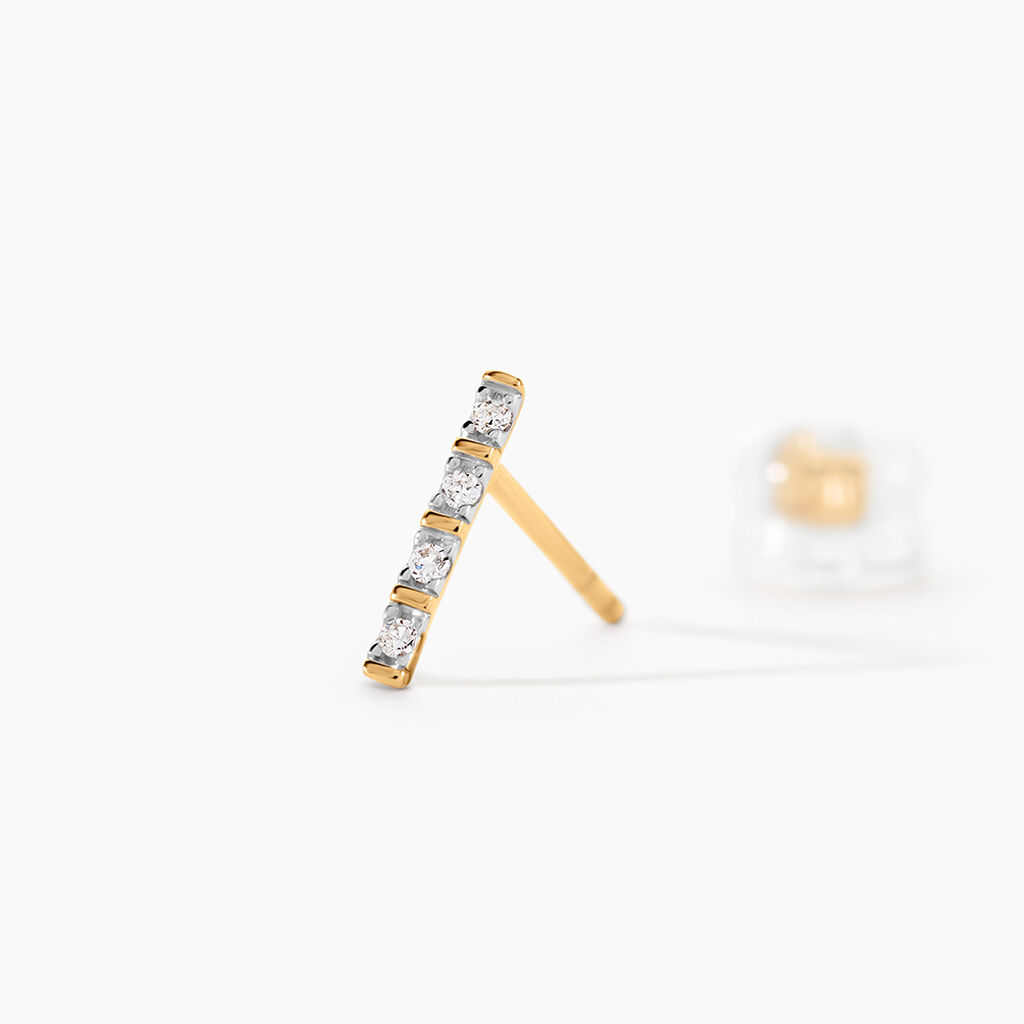 Boucles D'oreilles Puces Or Jaune Puces Judy Diamants - Clous d'oreilles Femme | Histoire d&rsquo;Or