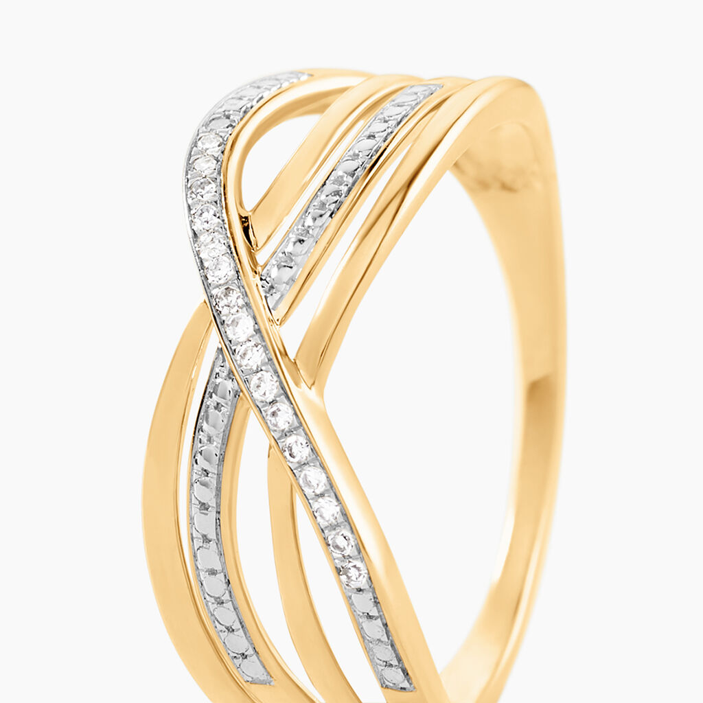 Bague Macario Or Jaune Diamant - Bagues avec pierre Femme | Histoire d&rsquo;Or