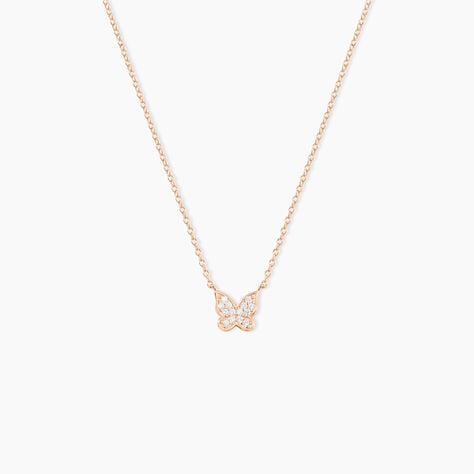 Collier Argent Rose Anne-lise Oxyde De Zirconium - Colliers fantaisie Femme | Histoire d’Or