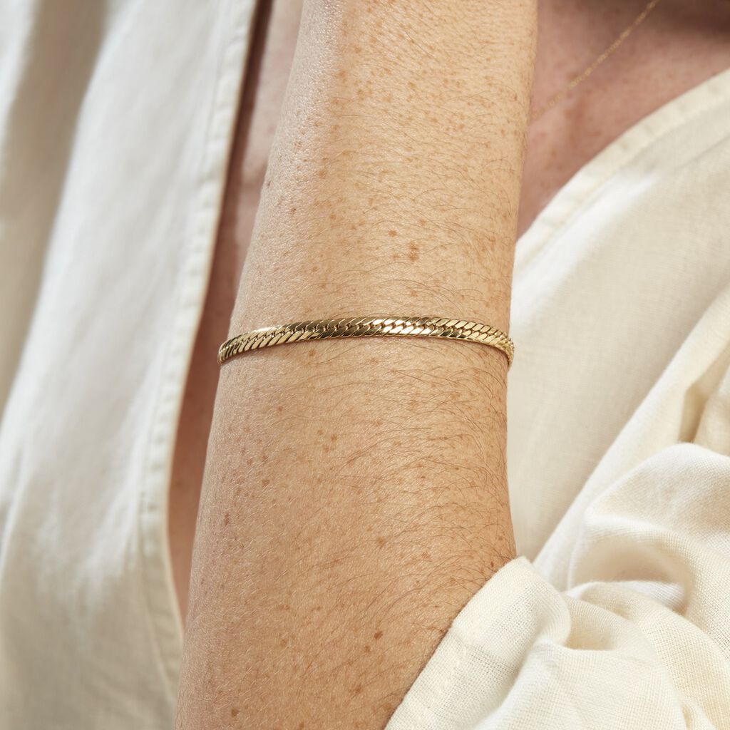 Bracelet Izel Maille Anglaise Or Jaune - Bracelets chaîne Femme | Histoire d’Or