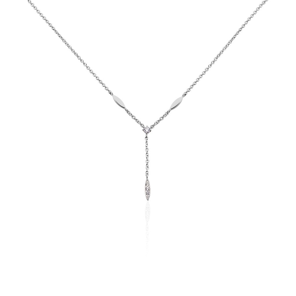 Collier Bormana Argent Blanc Oxyde De Zirconium