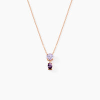 Collier Argent Rose Brenna Oxydes De Zirconium