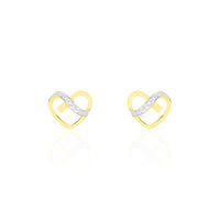 Boucles D'oreilles Puces Juliane Or Jaune Diamant