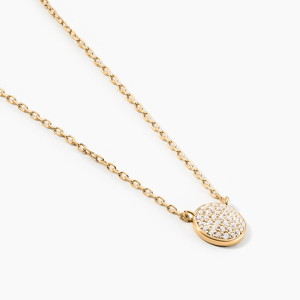 Collier Plaqu&eacute; Or Larraso Oxydes De Zirconium - Colliers fantaisie Femme | Histoire d&rsquo;Or