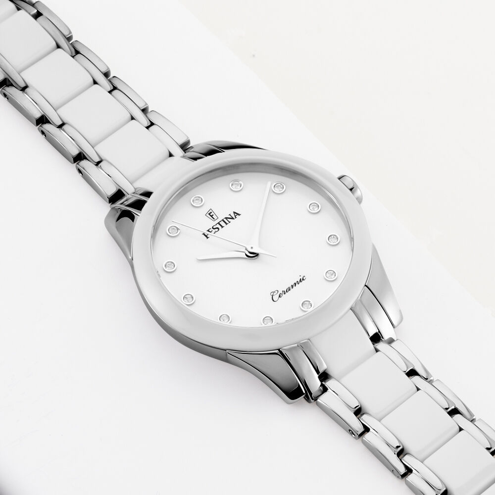 Montre festina ceramique blanche best sale