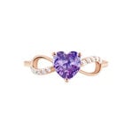 Bague Argent Rose Atieno Oxyde De Zirconium - Bagues solitaires Femme | Histoire d&rsquo;Or