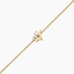 Bracelet Mevena Argent Dor&eacute; A L'Or 750/1000 Oxyde De Zirconium - Bracelets Femme | Histoire d&rsquo;Or
