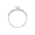 Bague Solitaire Sarah Or Blanc Oxyde De Zirconium - Bagues solitaires Femme | Histoire d&rsquo;Or