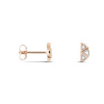 Boucles D'oreilles Puces Argent Rose Donella Oxyde De Zirconium - Boucles d'oreilles fantaisie Femme | Histoire d&rsquo;Or