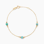 Bracelet Billy Or Jaune Turquoise - Bracelets Femme | Histoire d&rsquo;Or