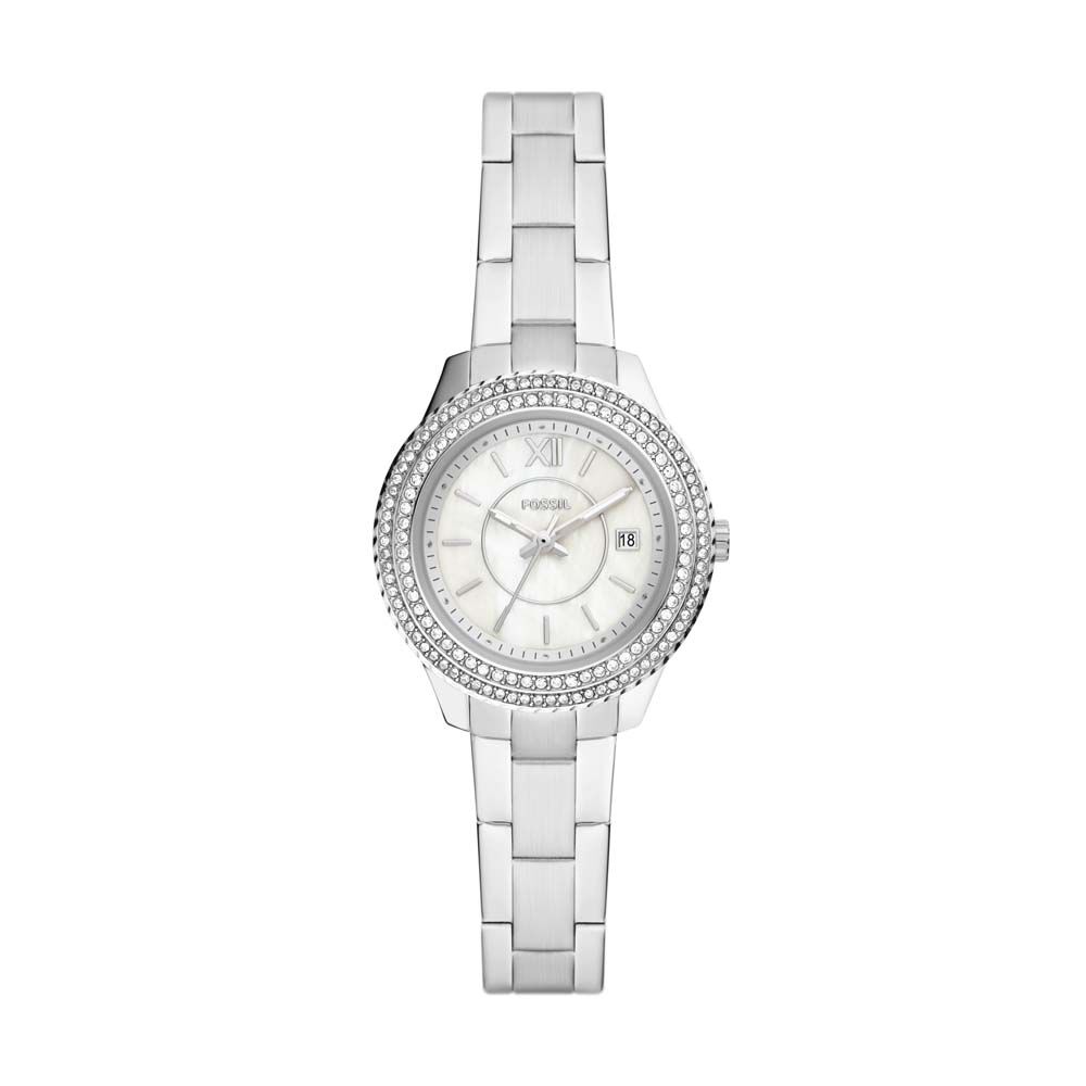 Montres Fossil ES5137 Acier Boucle d ployante double Strass Ronde
