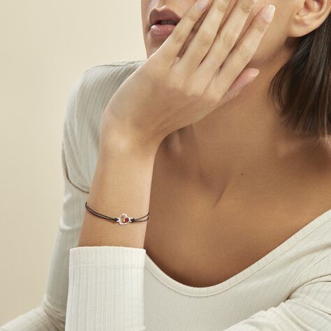 Bracelet Argent Blanc Mialy Ambre - Bracelets Coeur Femme | Histoire d’Or