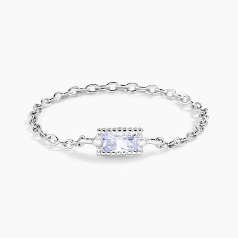 Bague Rio Argent Blanc Oxyde De Zirconium - Bagues solitaires Femme | Histoire d&rsquo;Or