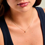 Collier Zilda Argent Dor&eacute; A L'Or 750/1000 Oxyde De Zirconium - Colliers Femme | Histoire d&rsquo;Or