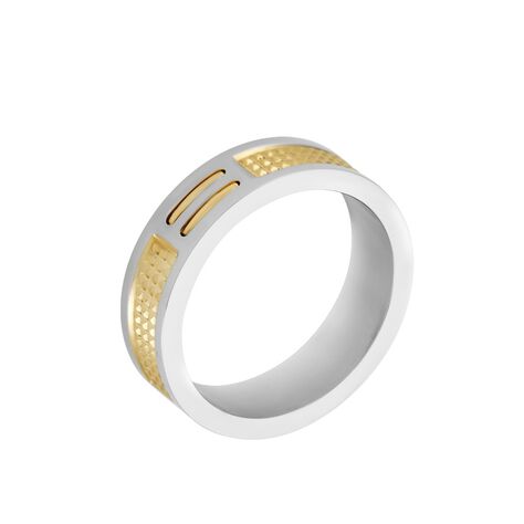 Bague Acier Blanc Et Plaqué Or Apollo - Bagues Homme | Histoire d’Or