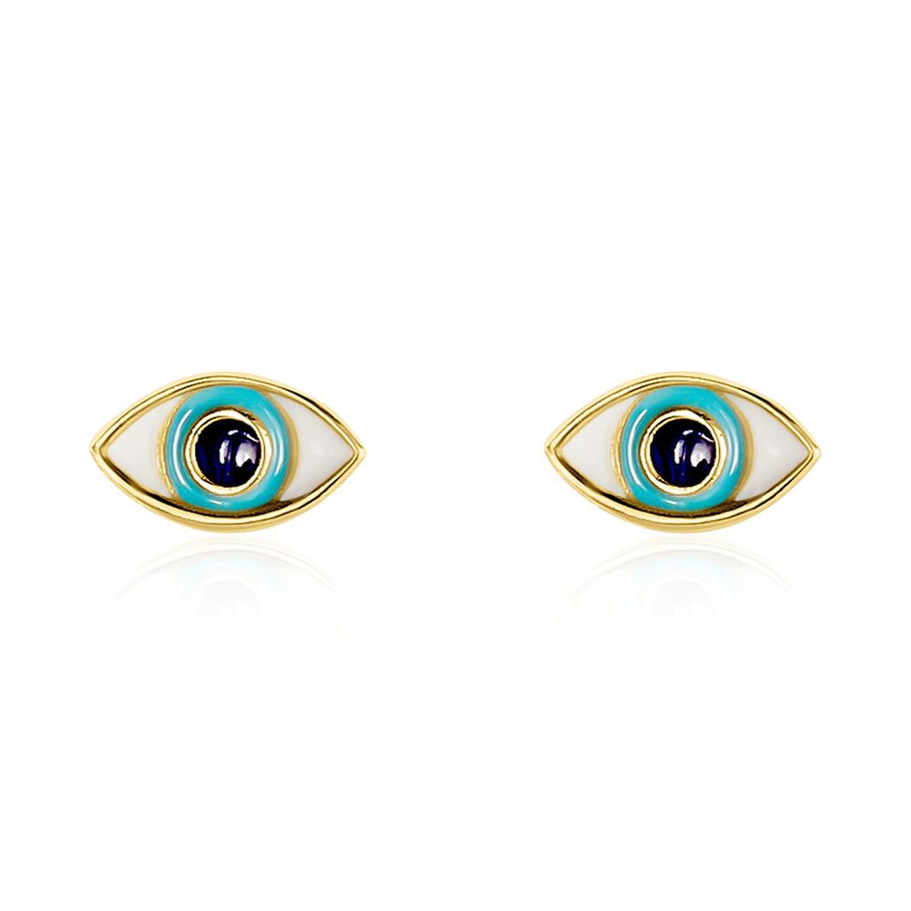 Boucles D'oreilles Puces Look At Me Or Jaune - Clous d'oreilles Femme | Histoire d&rsquo;Or